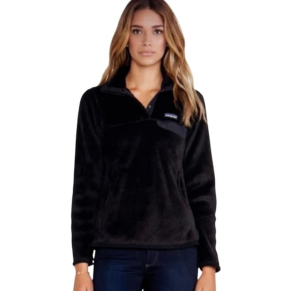 Patagonia Jackets & Blazers - Patagonia Re-Tool Snap-T Pullover Fleece Jacket Black Womens Medium Polartec